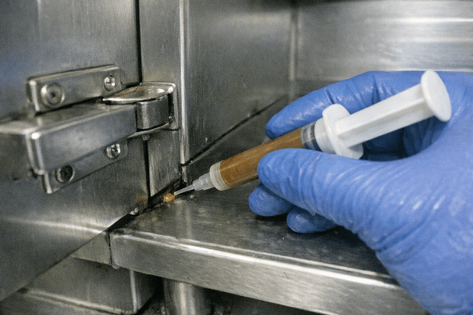 Gel-Behandlung gegen Schaben in einer Großküche