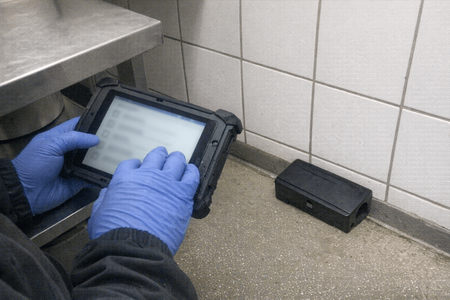Dokumentation der HACCP Fallen per Tablet in einem Lager